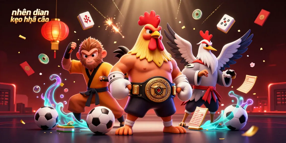 Engage in nhận định kèo nhà cái strategies with a vibrant 3D scene featuring martial artists and sports elements.