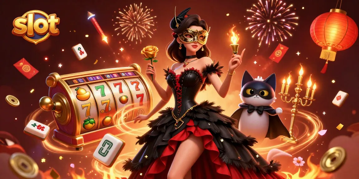 Spin slot machines with vibrant symbols in this dynamic casino scene.