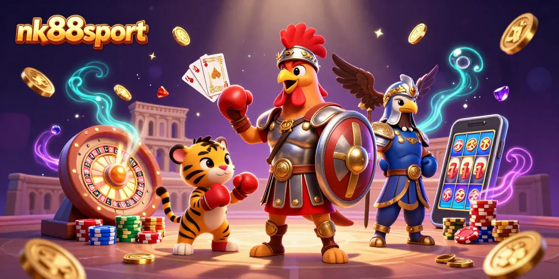 Engage in the thrilling gameplay at nk88sport with vibrant casino elements and action-packed characters.