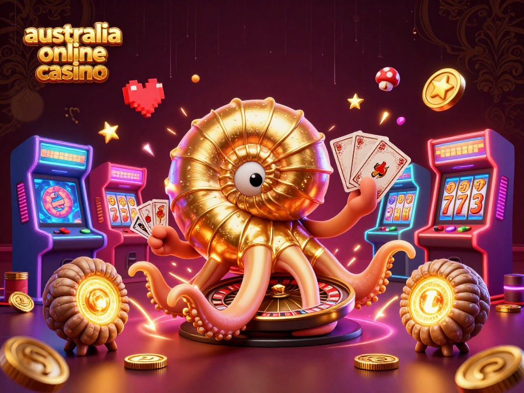 Spin to win at the australia online casino featuring vibrant 3D pokies, jackpots, and playful characters.