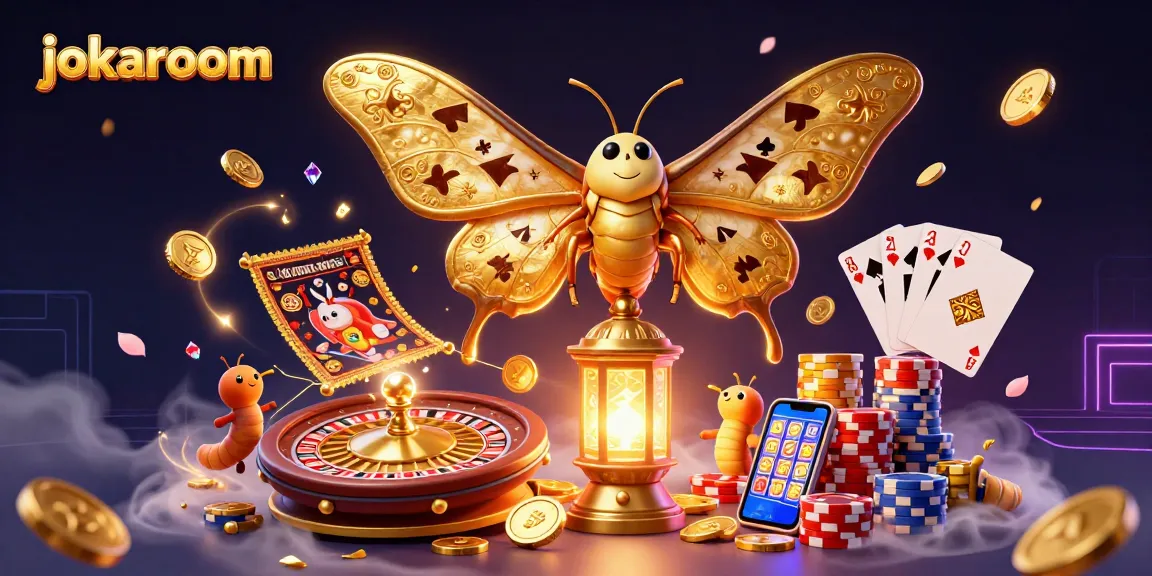 Engage with jokaroom's captivating no deposit bonuses through vibrant 3D casino game illustration.