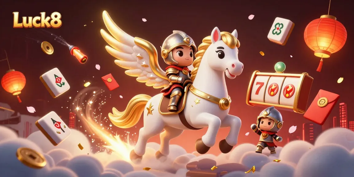 Experience the thrill at Luck8 with vibrant gaming scenes and dynamic rewards.
