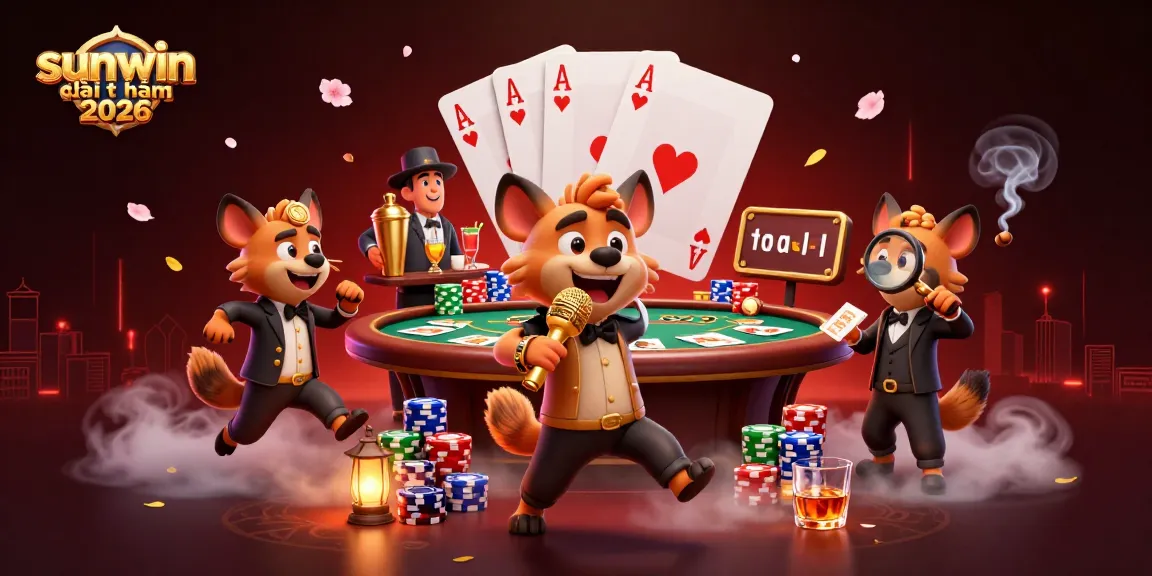 Experience sunwin đổi thưởng 2026 with vibrant hyenas in a lively casino scene.