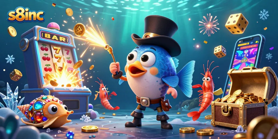 Engage with thrilling casino action at s8inc featuring animated characters in a vibrant underwater scene.