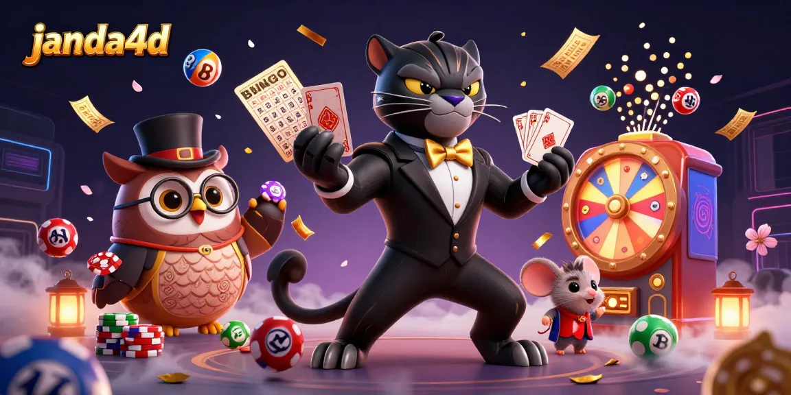 Menangkan jackpot di janda4d dan nikmati keseruan permainan kasino dengan ilustrasi hewan menyeronokkan.