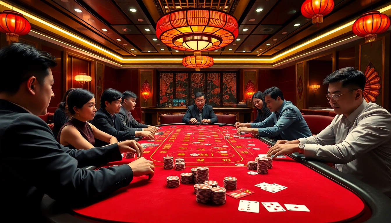 Lương sơn-themed casino table captures the excitement of strategic gambling with vibrant decorations.