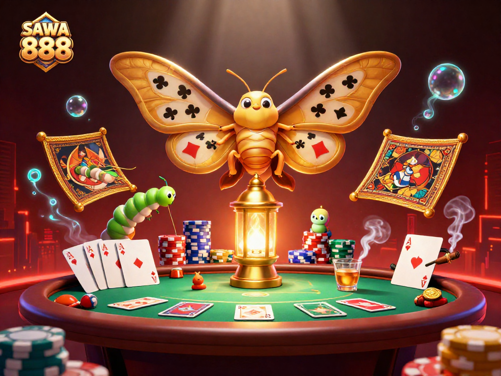 Engage with SAWA 888 while exploring captivating casino scenes with vibrant graphics and rich elements.