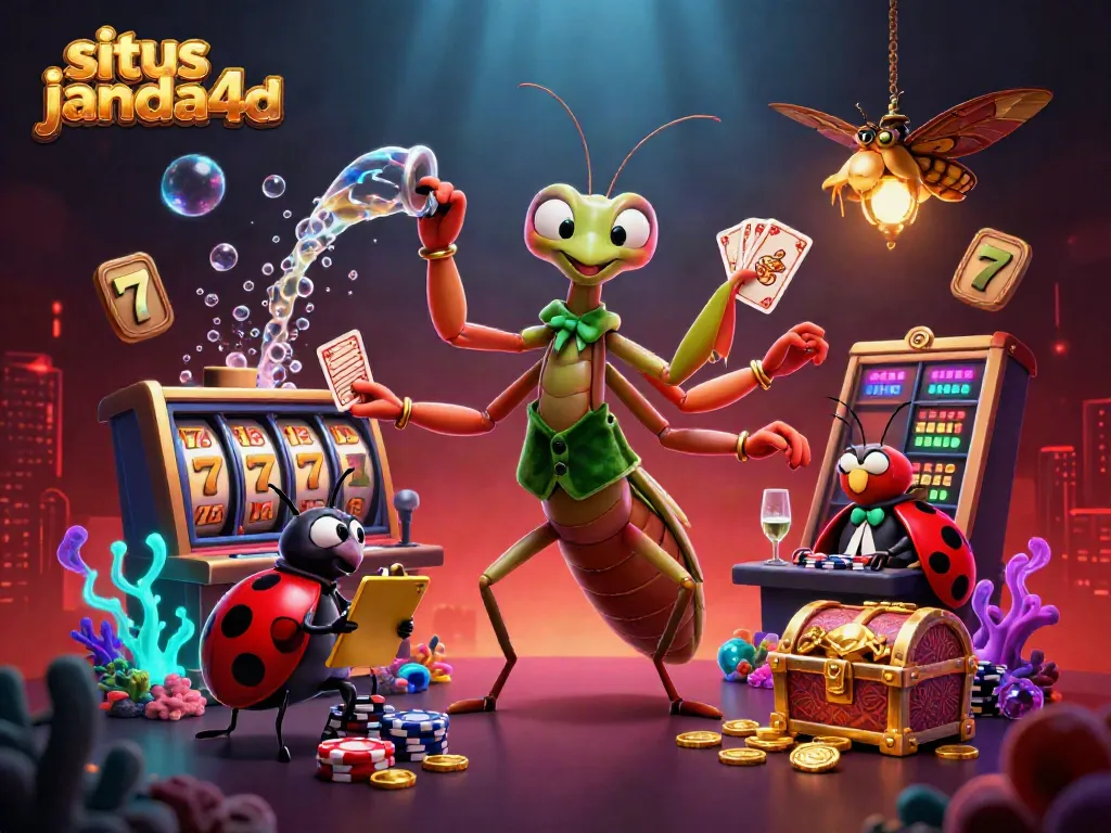 Gambaran situs janda4d yang menggambarkan keseruan permainan slot dengan elemen kasino yang menarik.