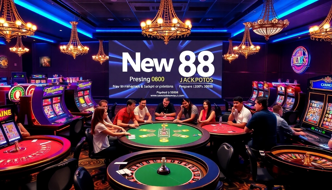 Experience the excitement of New88’s vibrant casino with engaging gambling action at luxury tables.