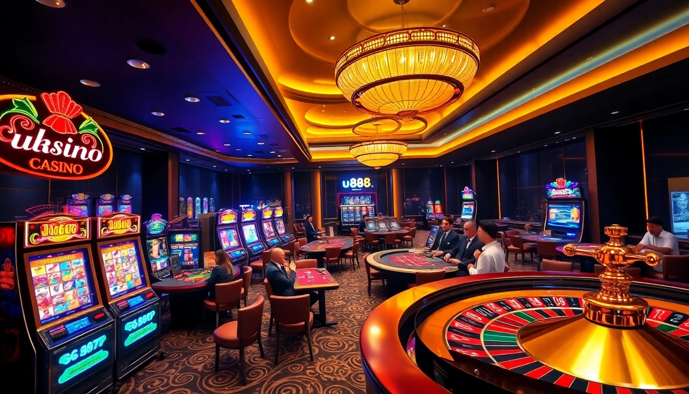 Experience thrilling gaming at u888 casino with vibrant slot machines and exciting poker tables.