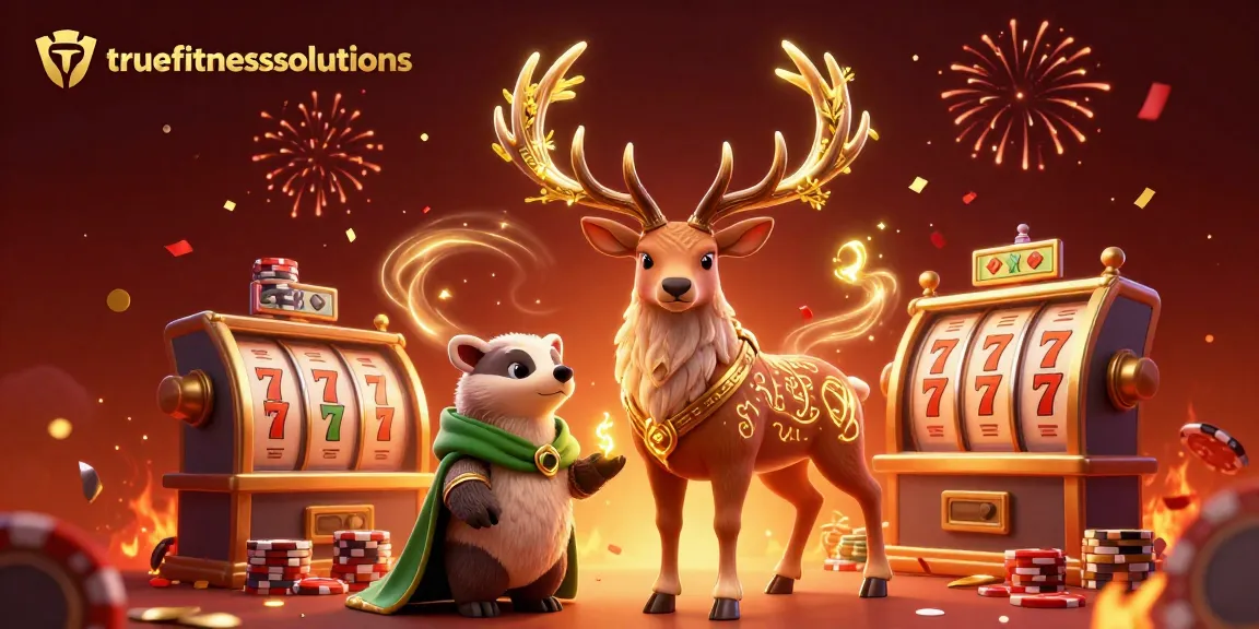 Experience thrilling gameplay at truefitnesssolutions with our vibrant casino illustration featuring winning slots.