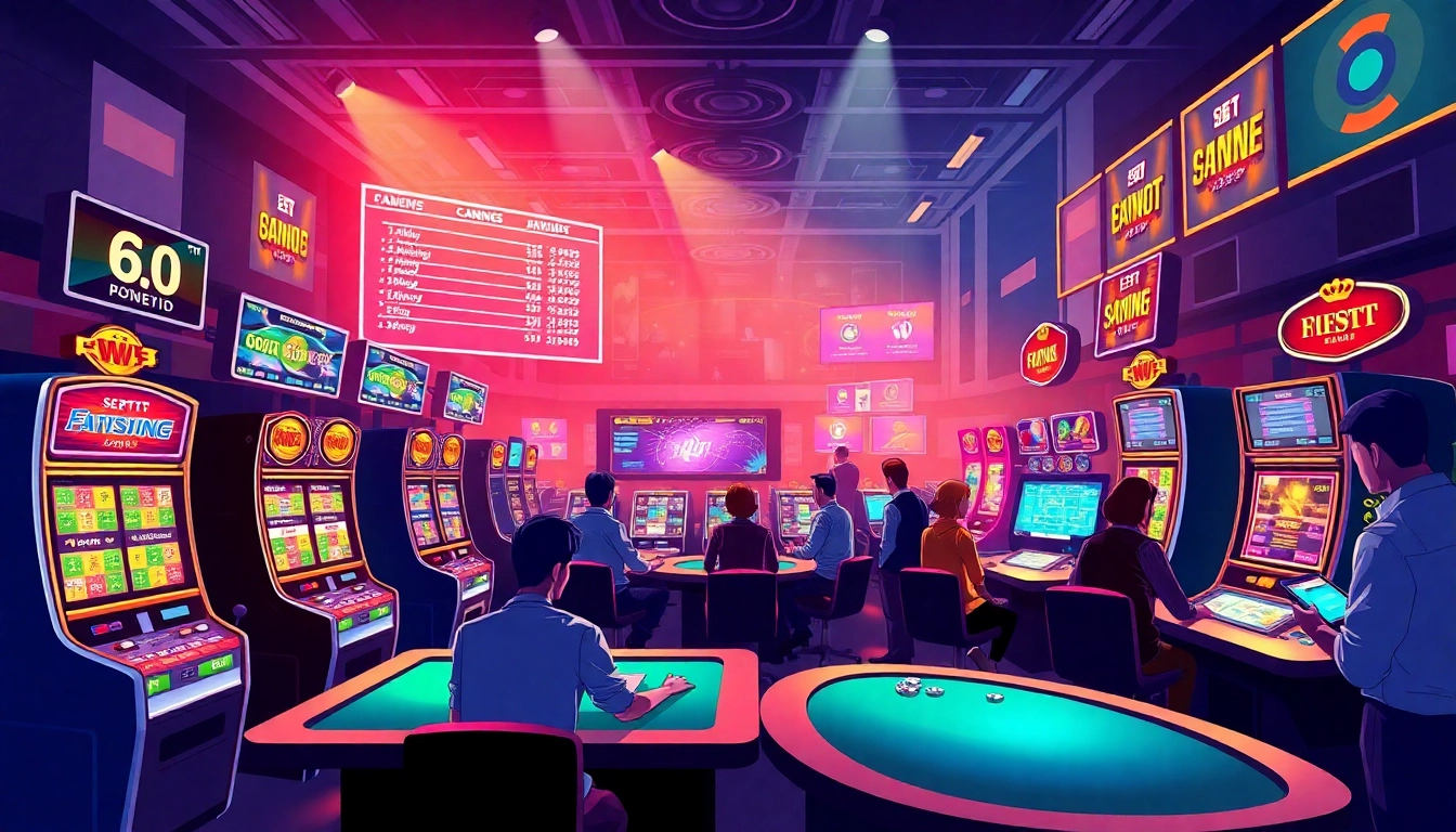 Engaging scene of online betting at f8bet.io with dynamic gaming options and users immersed in the action.