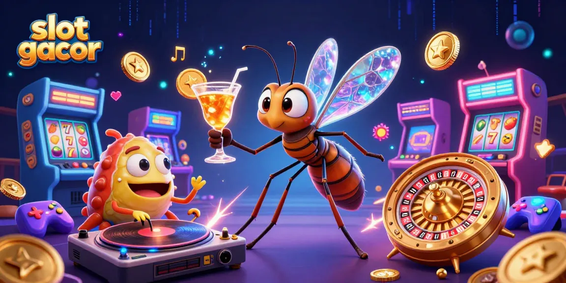 Experience the thrill of slot gacor in this lively casino scene with vibrant characters and gameplay elements.