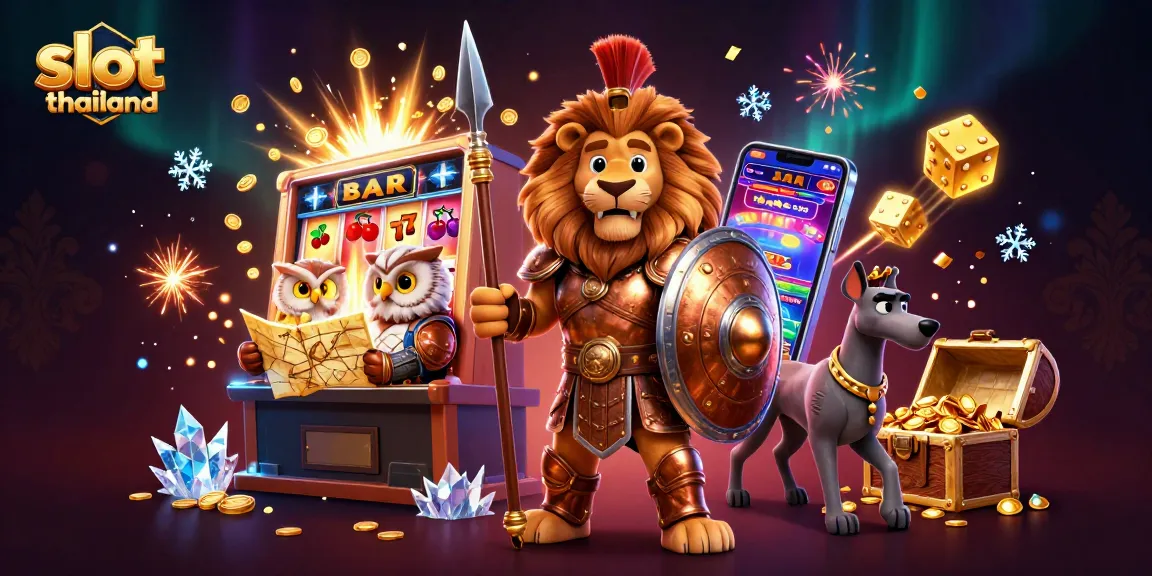 Engage with slot thailand in this dynamic 3D illustration showcasing immersive casino excitement.