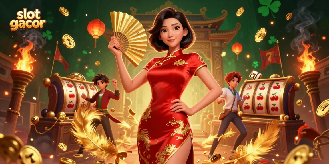 Experience the excitement of slot gacor with our vibrant and dynamic casino illustration.