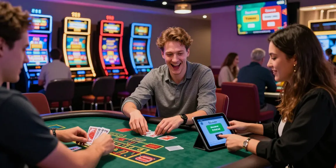 Paysafe Card Casino-Szene mit Spielern, die Live-Blackjack genießen und sich in einer lebhaften Online-Spielumgebung an Aktionen beteiligen.