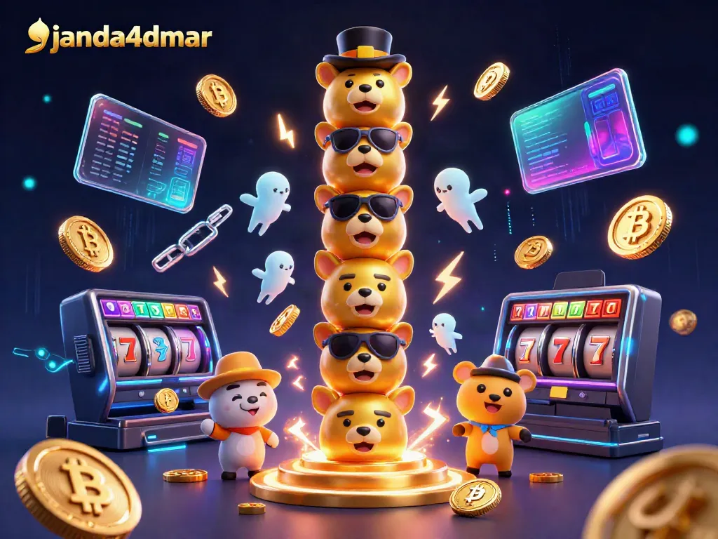 Permainan slot di dunia digital JANDA4D sambil memutar totem emas dengan wajah hewan menawarkan pengalaman menyenangkan.