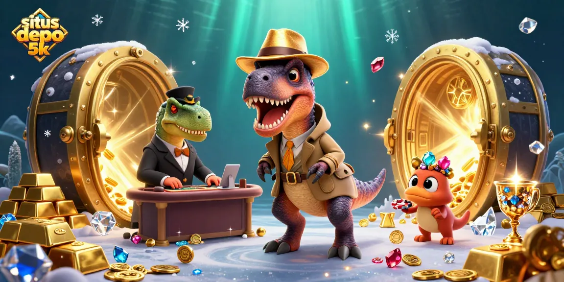 Experience the thrilling action at situs depo 5k with cartoon characters engaging in lively casino gameplay.