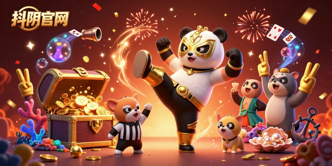 Engage with 抖阴官网 for an exhilarating gambling experience featuring joyful characters in an energetic scene.