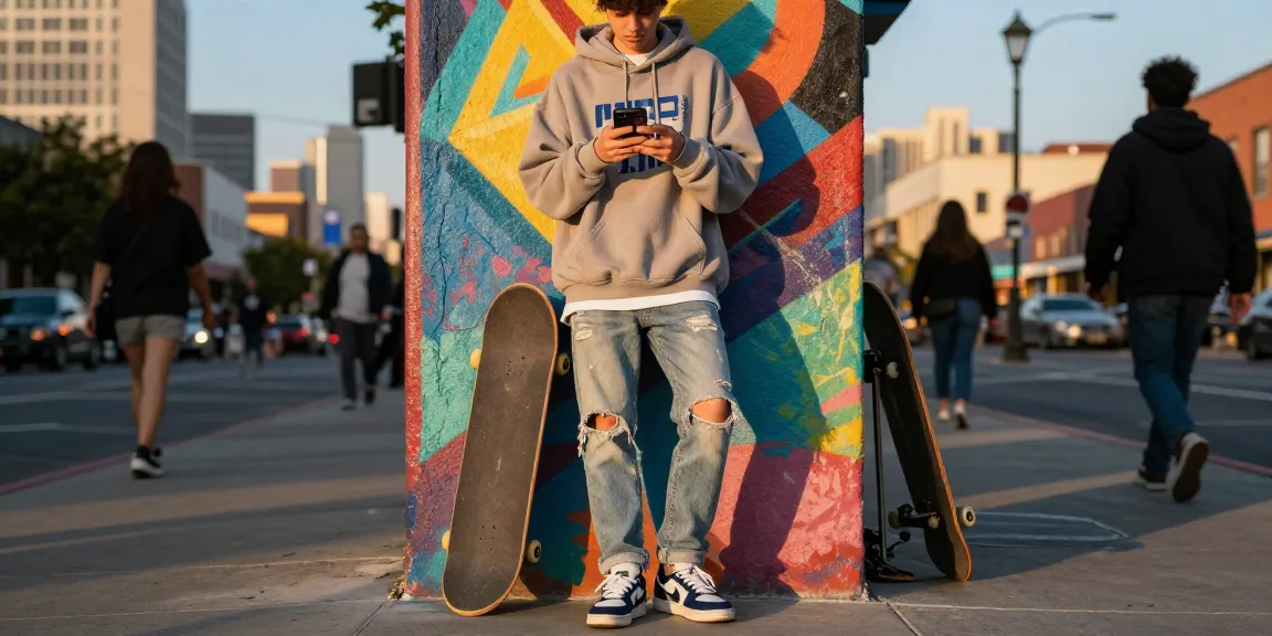 Urban fashion lifestyle at https://shs-dome5.com/ with stylish streetwear against vibrant mural backdrop