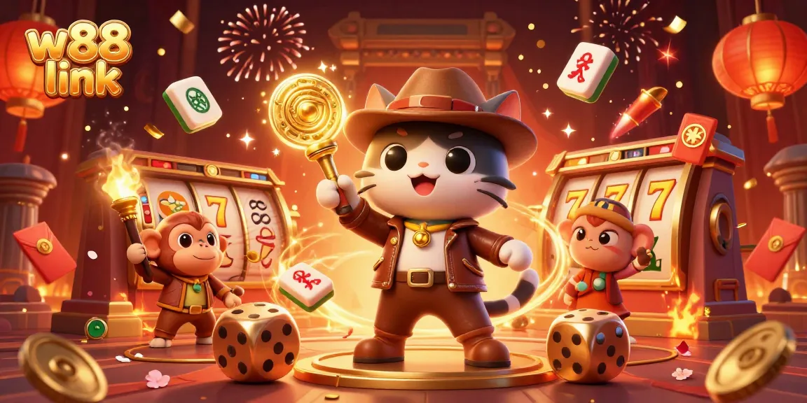 Experience winning moments with the vibrant w88 link animation featuring an exciting casino scene.