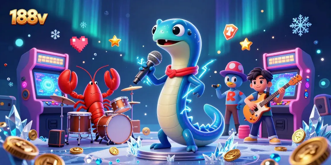 Experience vibrant gameplay at 188v with a lively underwater casino scene featuring interactive characters and game elements.