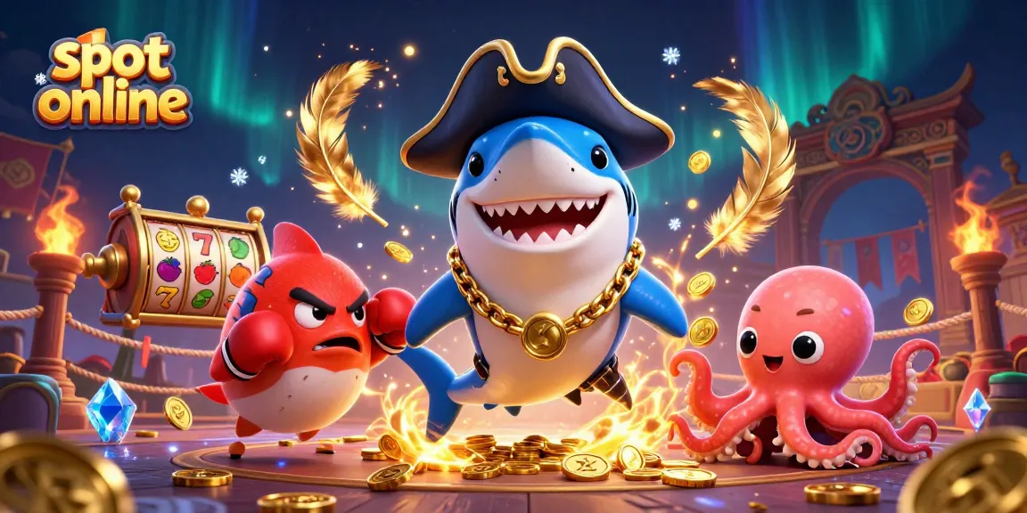 Menangkan jackpot dengan slot online yang menggoda, dikelilingi oleh karakter laut yang lucu.