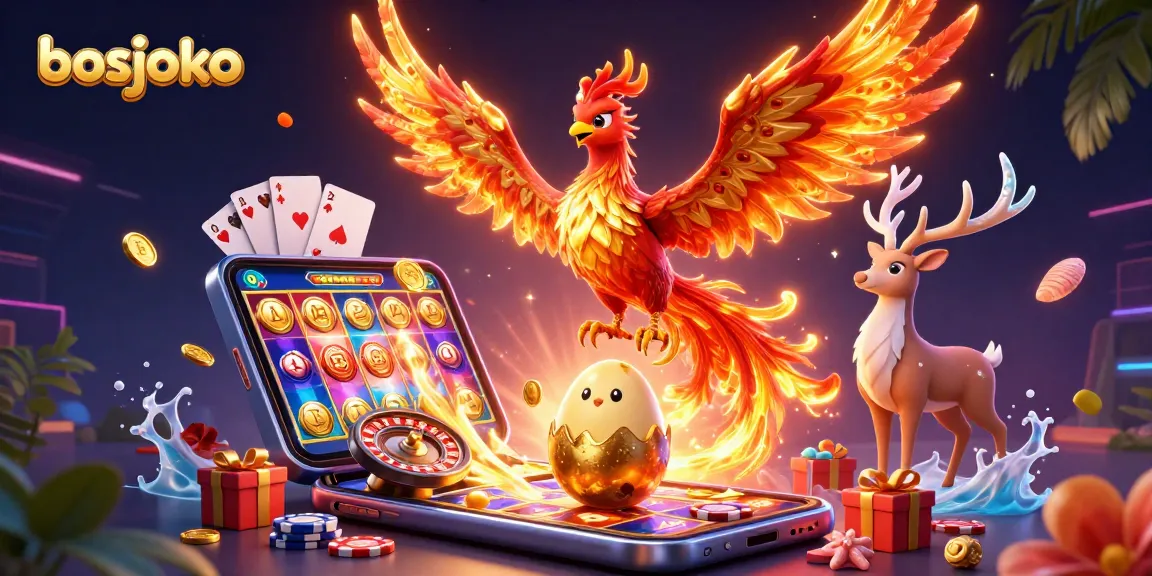 Bermain slot gacor di bosjoko dengan simbol keberuntungan dan hadiah mewah.