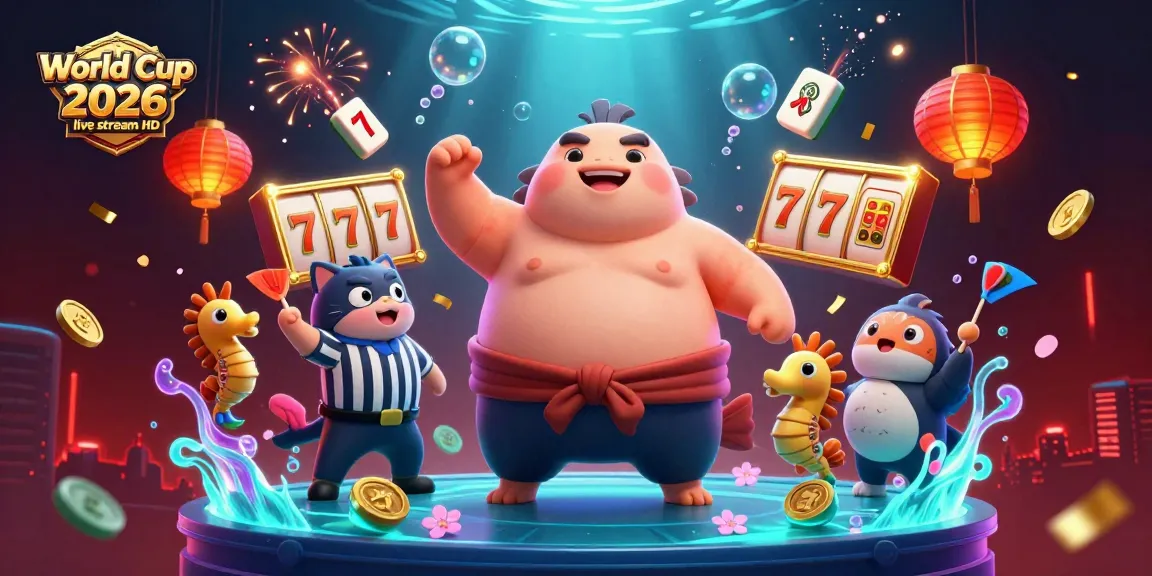 Experience the excitement of World Cup 2026 live stream HD with an underwater casino theme featuring interactive characters.
