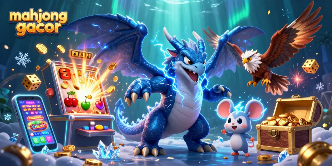 Engage in thrilling Mahjong Gacor action with vibrant slot machines and dynamic characters.