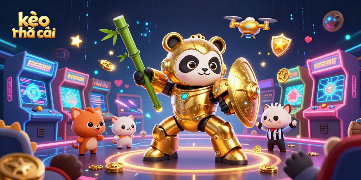 Bet and win with kèo nhà cái as the golden panda and bamboo robot battle for victory
