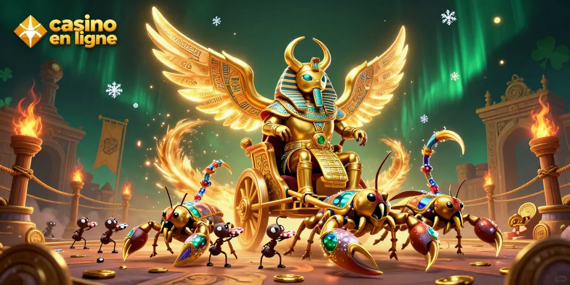 Plongez dans l'univers des jeux avec casino en ligne, illustre des éléments de chariot et de poker.