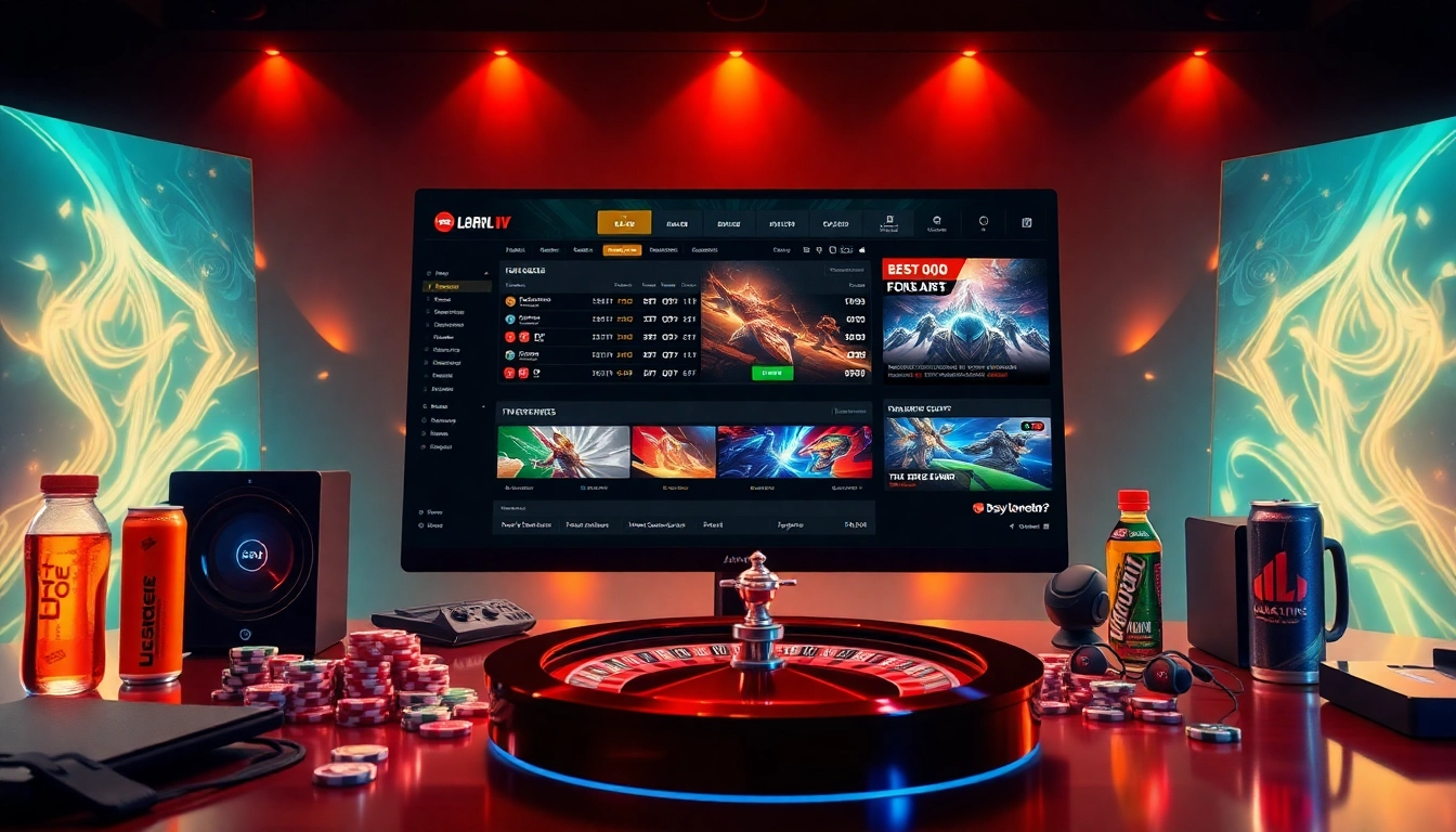 Engaging online betting scene for แทงอีสปอร์ต LoL ไทย with vibrant graphics and odds display.
