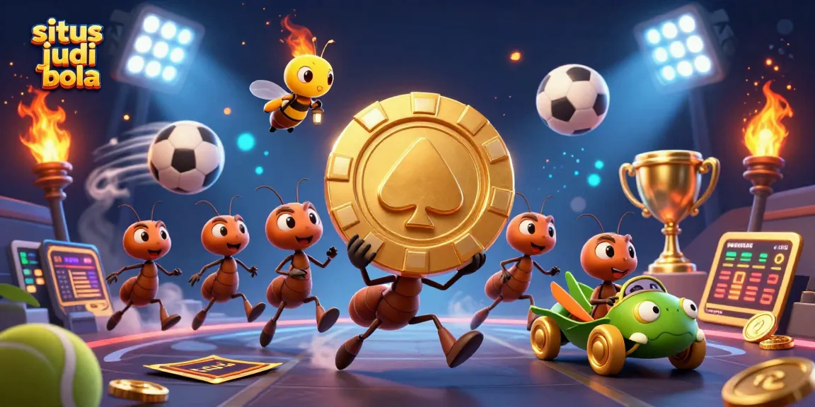 Experience the excitement of situs judi bola with a daring heist by a cartoon ant team.