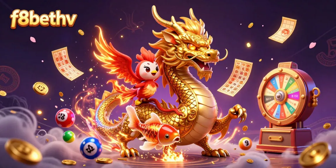 Engage in thrilling gaming at f8bethv, featuring vibrant lottery elements and dynamic casino visuals.