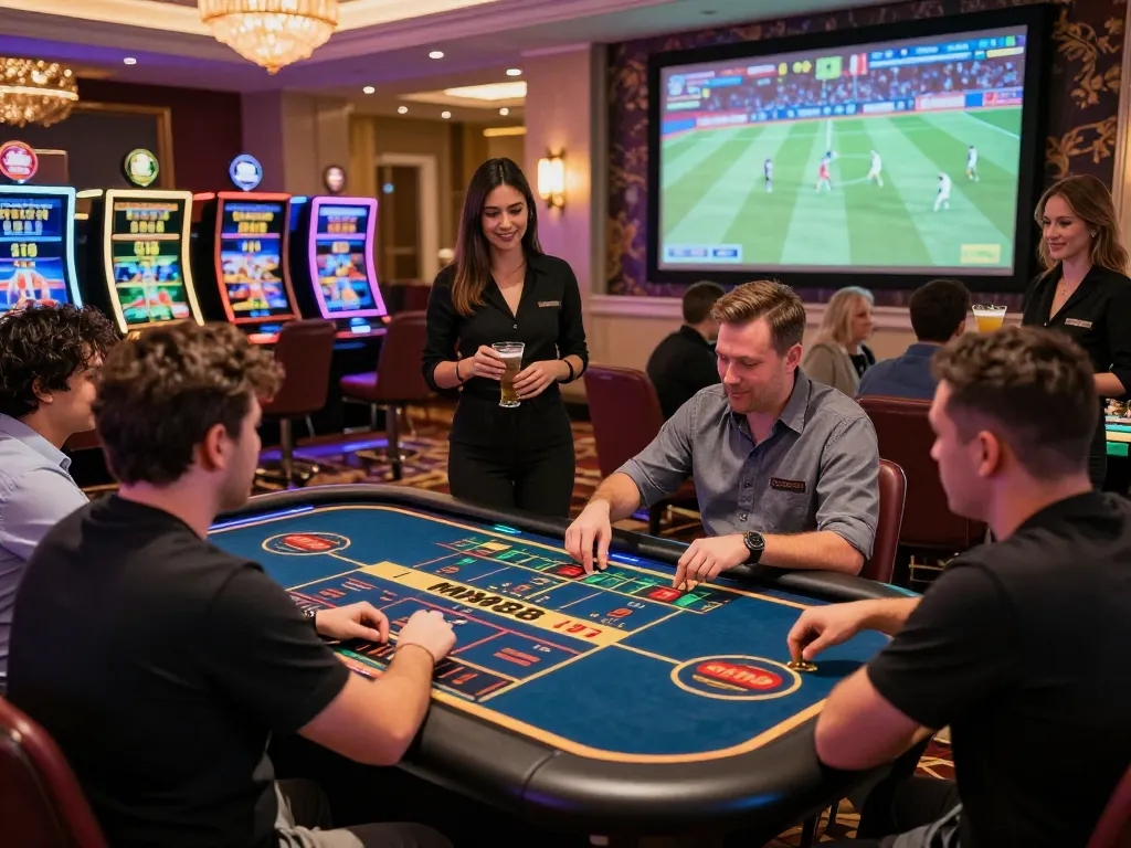 Experience the thrill of MM88's interactive betting games in a vibrant casino setting.