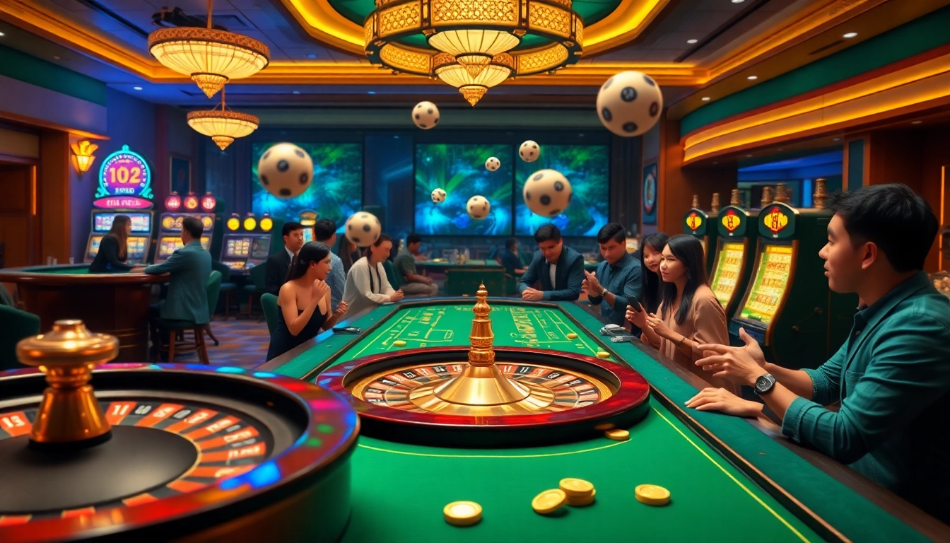 Keluaran HK results at an elegant casino live draw with players engaged in excitement.