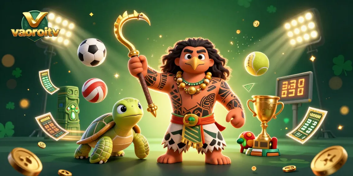 vaoroitv showcases an energetic cartoon scene featuring sports elements and dynamic betting actions, creating excitement for enthusiasts.
