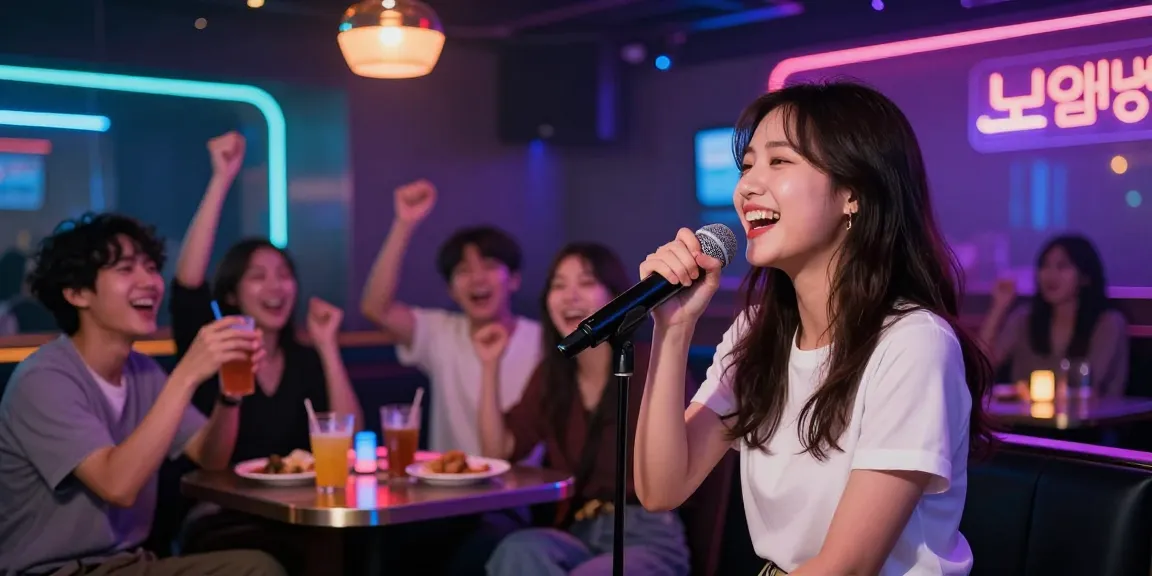노래방밤알바에서 활기찬 여성들이 즐거운 시간을 보내는 모습