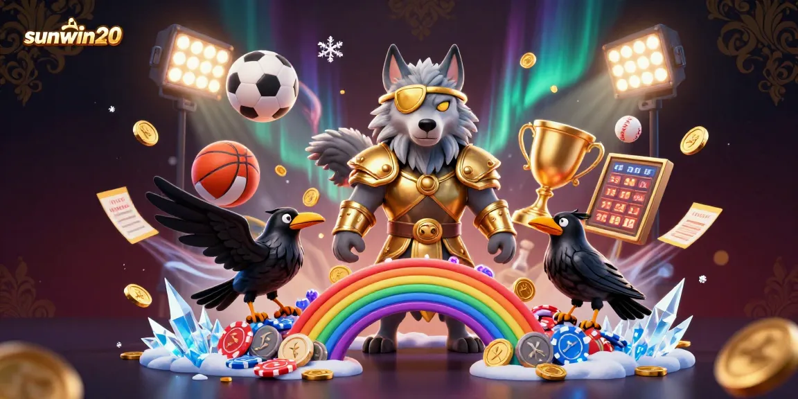 Engage with the vibrant casino world depicted in sunwin20, showcasing dynamic sports balls and captivating myths.