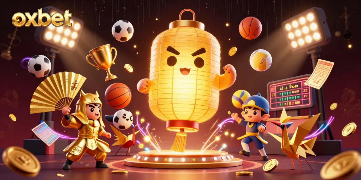 Experience the magic of oxbet with vibrant 3D casino art showcasing spirited characters and dynamic sports elements.