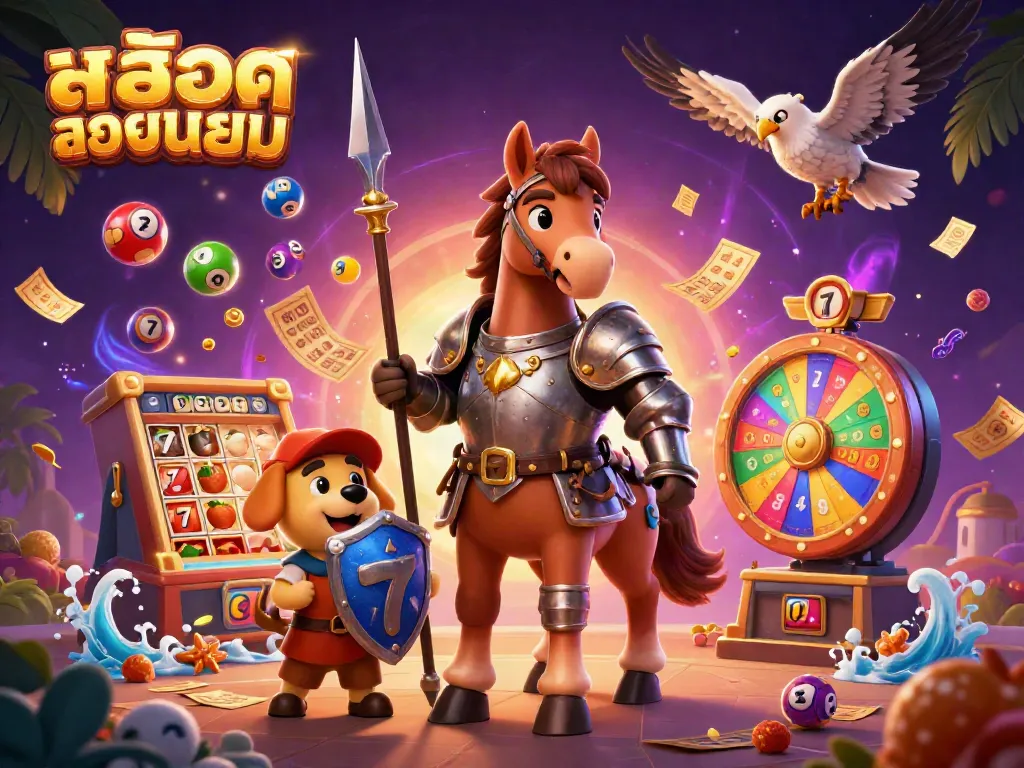 Experience the thrill of สล็อตยอดนิยม with vibrant reels and dynamic gameplay in a 3D interactive scene.