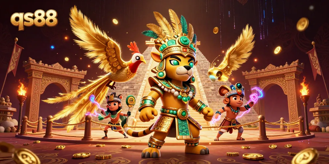 Engage in thrilling adventures at qs88, where a majestic Mayan priest leads the gaming experience.