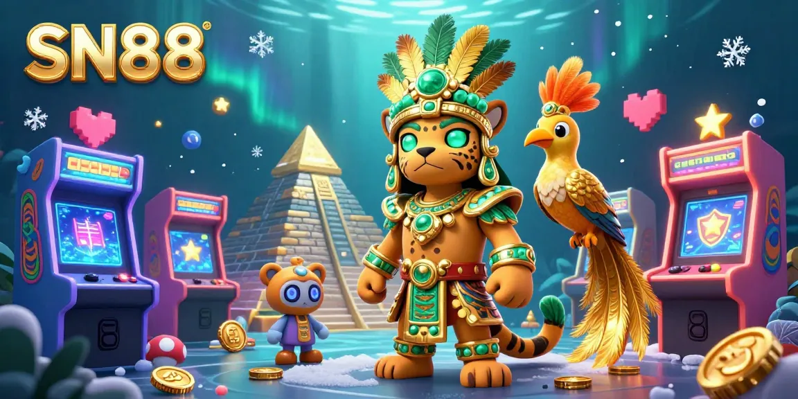 SN88 offers a vibrant 3D casino atmosphere with Mayan elements and exciting gaming visuals.
