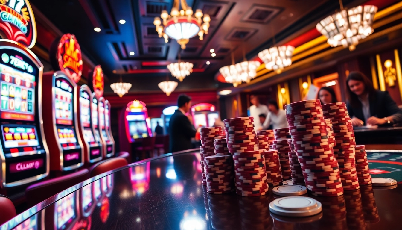 Players engaging in exciting slot games at 789club's luxurious casino, showcasing dynamic and thrilling gambling experiences.