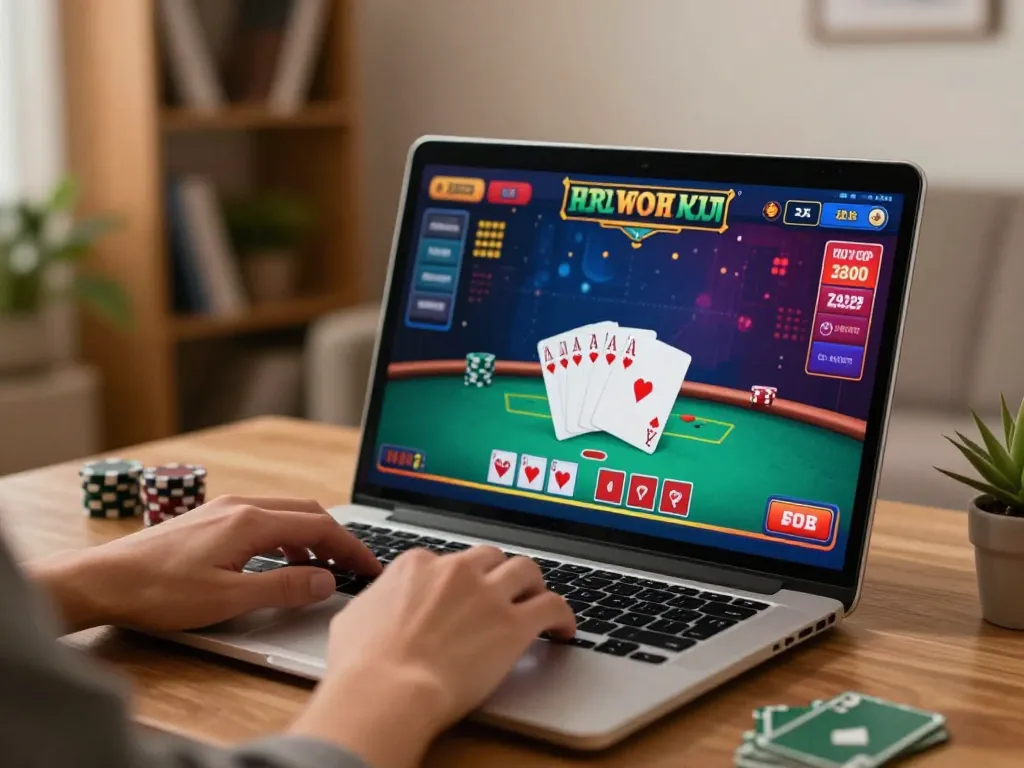 The nk88 link leads to an online poker game where players place strategic bets with winning cards visible.