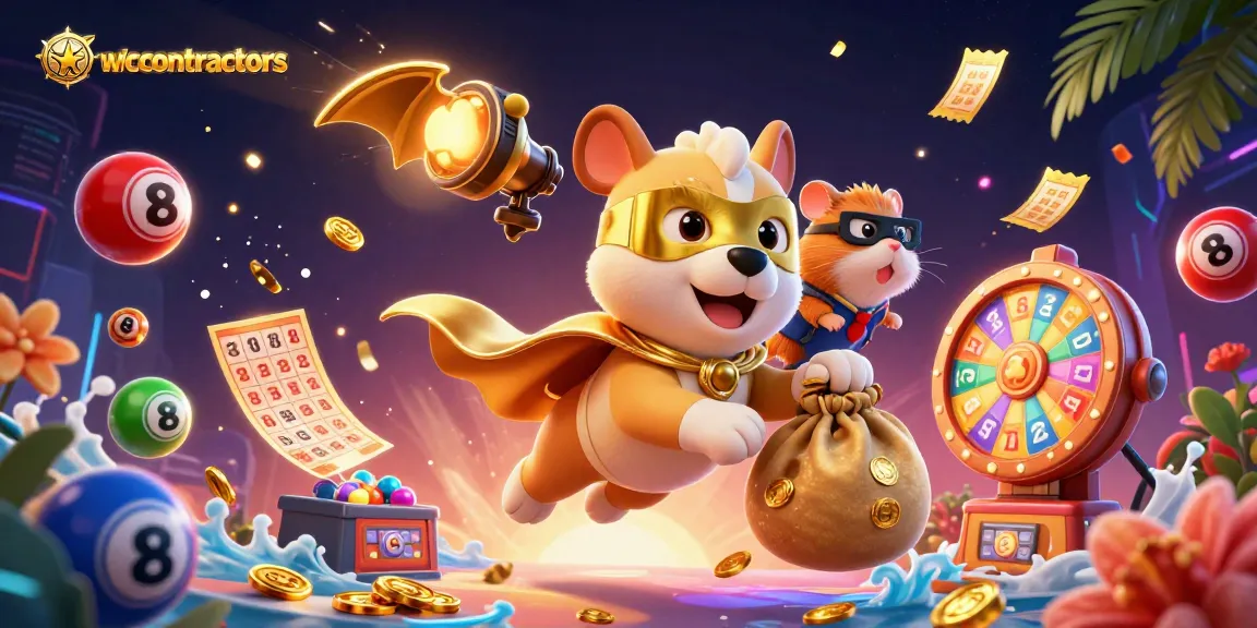 Engage with wfccontractors as the superhero dog flies through vibrant casino elements, capturing the excitement!