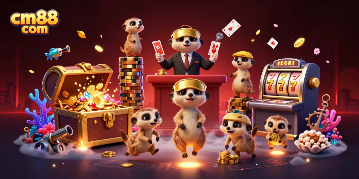 Bet big with cm88 com while meerkats run a lively casino scene filled with treasures and excitement.