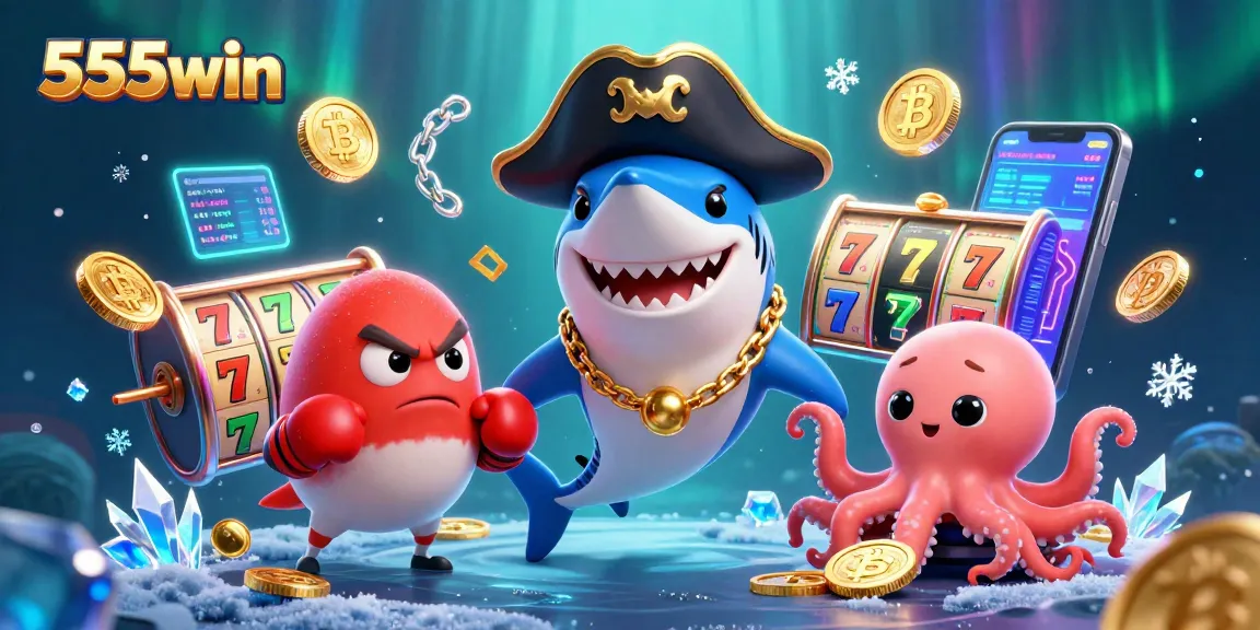 Experience the thrill of 555win with vibrant underwater gaming action and fun characters.
