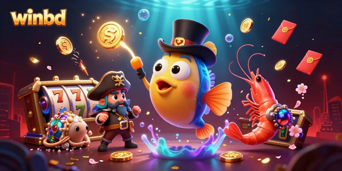 Explore winbd's captivating gaming world with dynamic sea creatures and engaging slot game elements.
